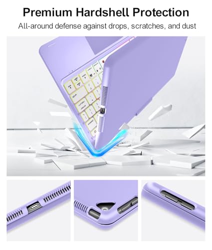 Funda con teclado iPad 9 generación 10.2 trackpad rotación 360 grados 7
