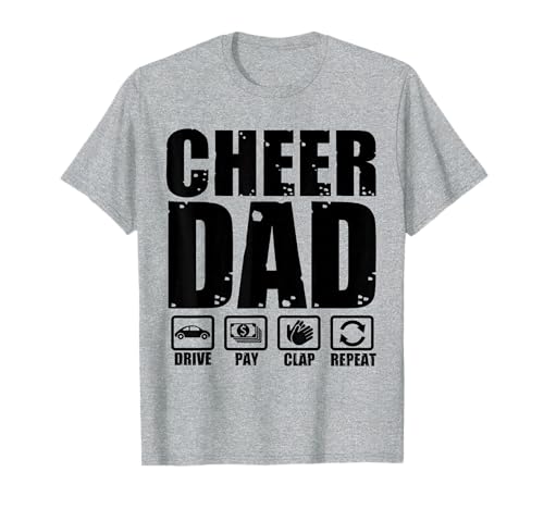Funny Cheer Dad Proud Cheerleader Father Humor Fathers Day T-Shirt