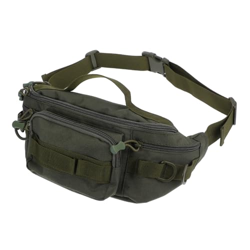 HEMOTON Multi Pocket Fishing Tackle Bag with Adjustable Belt for Cycling Hiking and Travel Lightweight Design with Dedicated Water Bottle Pouch