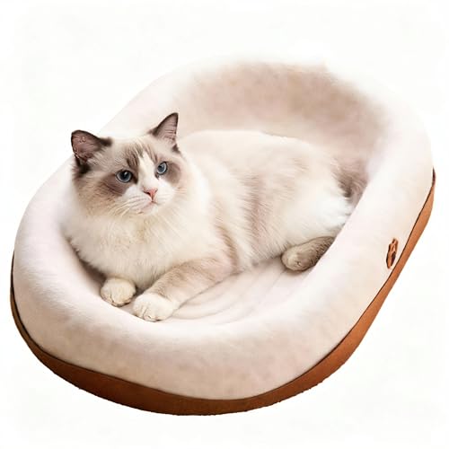 DMZBJ 2-in-1 Cat Scratcher and Bed for Large Cats, Wear-Resistant Felt Cat Scratching Pad & Lounge, Protects Furniture from Scratching, Couch Protector Alternative (Without Mochi Balls)