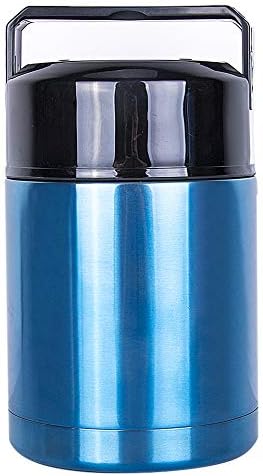 Meichoon Large Food Jars & Canisters 35 oz Vacuum Insulated for Cooking, Stainless Steel Interior Leak Proof Soup Jar & Food Storage Container, BM02 Blue