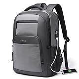 BANGE Travel Laptop Backpack with USB charge port can fit 15.6 Inch laptop for Men and Women (Grey)
