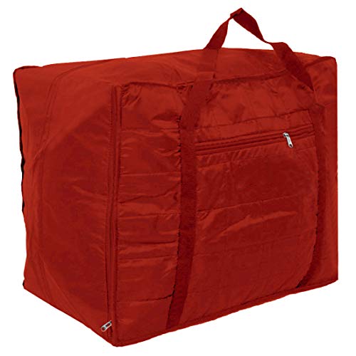 Image of Jumbo Attachi Bag in Soft Parachute Material, Blanket Cum Suitcase Bag (MAHROON, Pack of 2)
