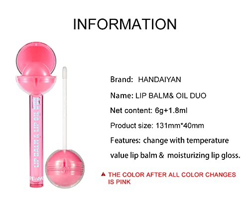 Akary Lip Gloss And Lip Balm Combo, Lollipop Chamele Lipgloss, Chapstick And Lip Oil Duo, Novelty Lollipop Moisturized Jelly Lip Lip Oil Lip Glaze Luster Lipstick For Women And Girls (Orange) #TOP4