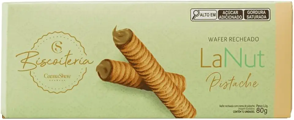 Wafer Recheado LA NUT PISTACHE Cacau Show 80g