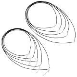 XLIUAX 20 Stück Lederkette Damen, Lederband für Ketten Schwarze Lederband mit Verschluss für Männer und Frauen, zum DIY Schmuckherstellen Armband Halskette, 45, 50, 55, 60, 70 cm