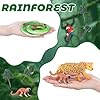 MiniInflat Rainforest Diorama Kit Rainforest Animals Figures Realistic Forest Animals Figures Including Model Tree, Red Parrot, Cobra Forest Diorama Supplies for Birthday Party Favor(Box Not Included) #2