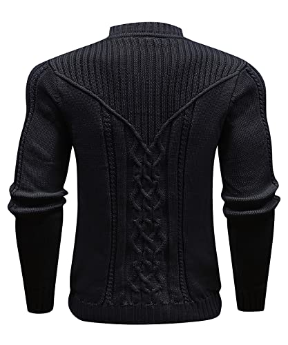 Men's Pullover Long Sleeve Crewneck Knitted Sweater4