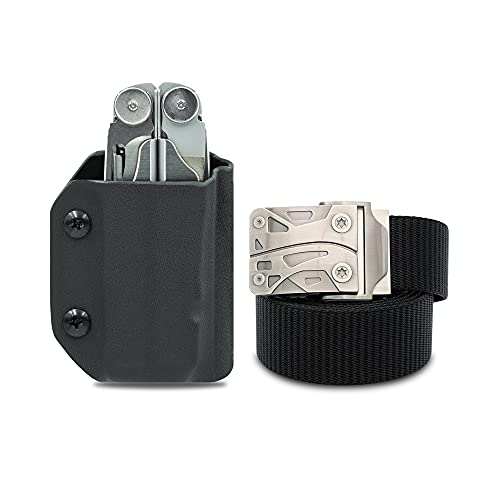Bundle Of Clip & Carry Black Kydex Multitool Sheath For The Leatherman Wave/Wave+ Tool Holster & Tool Inspired Edc Belt #TOP6