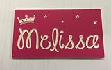 Placa de matrícula grabada con nombre y estrellas, como regalo de CROWN & STARS LITTLE