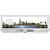 London Eye Skyline Big Ben Bridge Full Week Pill Box for Medicine and Vitamins with Seven Compartments