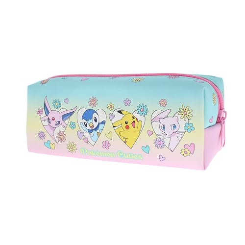 Blueprint Collections Trousse à crayons Pokémon | 20 x 6,5 x 8 cm | Motif Pikachu et Évoli | Fournitures scolaires mignonnes pour filles | Papeterie et cadeaux Pokémon