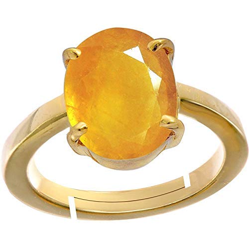 LMDPRAJAPATIS Certified Unheated Untreatet 10.25 Ratti 9.32 Carat A+ Quality Natural Yellow Sapphire Pukhraj Gemstone Ring For Womens and Mens (B07NVBPMM4) Amazon Price History, Amazon Price Tracker