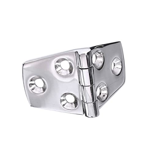 Mxeol Boat Door Hatch Flush Door Hinges Stainless Steel Marine Hinges 3" X 1.5" W/Screws Pair #TOP2