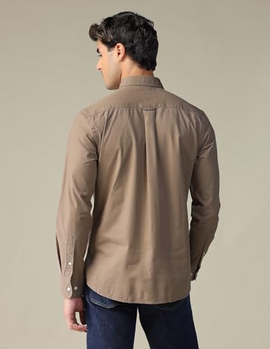 Image of U.S. Polo ASSN. Solid Tailored Fit Cotton Shirts for Men - 100% Cotton, Full Sleeve Mens Casual Shirts