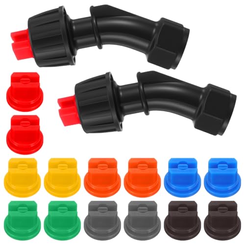 WJIAAA Spray Nozzle Tips Set 2 Set 110 Degree Flat Fan Shaped Nozzles Spray Bottle Nozzle Replacement for the Replacement Boom Pump Sprayer Knapsack Agricultural Greenhouse Sprayer Tank