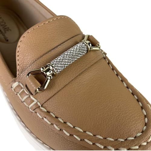 Sapato Mocassim Loafer Feminino Modare Salto Tratorado (Bege, BR, Adulto, Numérico, 34)
