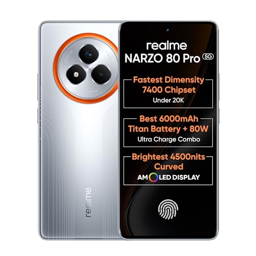 realme NARZO 80 Pro 5G (Speed Silver,8GB+256GB) | Segment's 1st M...