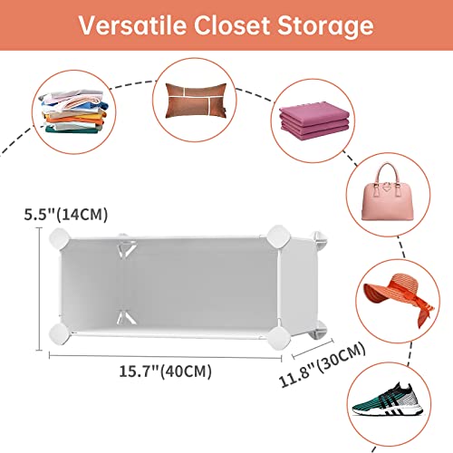 Maginels 4 Tier Free Standing Closet Organizers And Storage Space Saving Diy Closet Shelf, Separable, Expandable, White #TOP4