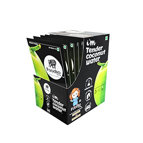 Foodio.fit Tender Coconut Powder Mix - 30 Pack | Coconut Water Powder | Nariyal Pani | Extract from Real Tender Coconuts | Energy Drink - Makes 6L of Coconut Water