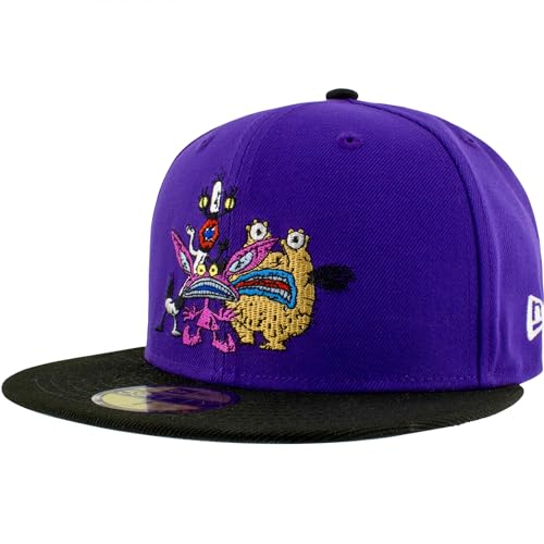 New Era Aaahh Real Monsters 59Fifty Fitted Hat (US Numeric 7 3/4 Purple)