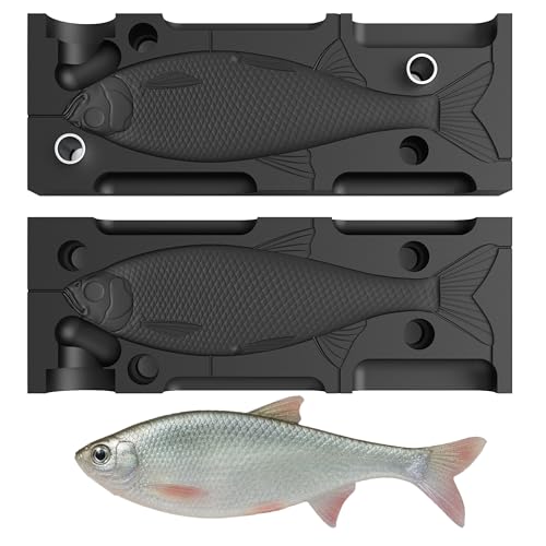 Premium Soft Plastic Lure Mold for 4 Realistic Fish Lures Bass Fishing Custom Injection Mold | No Release Oil Needed | CNC Machined | High Heat Resistant