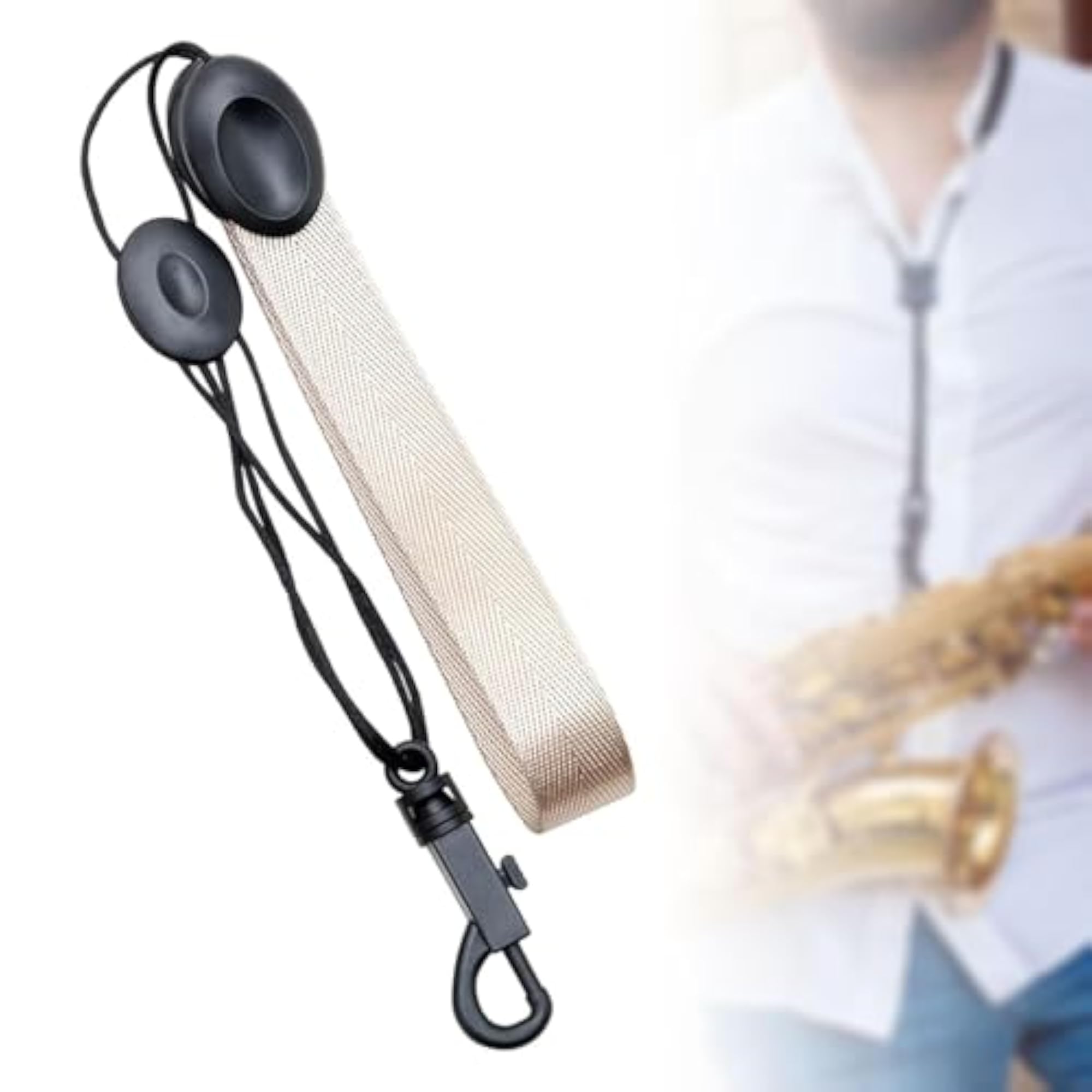 Universal Saxophone Strap for Wind Instruments, Adjustable