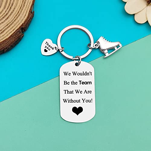 Ice Skater Gift Appreciation Jewelry Keychain Skating Team Gift Thank You Gifts for Figure Skating Ice Team Leader Team Mom Gifts Ice Hockey Gifts for Women Men Skating Lovers Coworker Coach Gifts