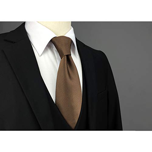 S&W SHLAX&WING Gravata de seda masculina com conjunto de gravata e abotoaduras quadradas no bolso 18