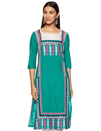 Image of W for Woman Linen Women's Straight Kurta