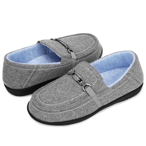 ERGOfoot Women's Moccasin Slippers with Arch Support, Closed Back, Orthopedic Slippers for Plantar...