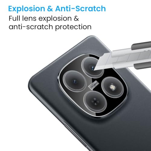 Image of FIRST MART Black Camera Lens Protector for Redmi Note 15 | 9H Tempered Glass, HD Clear, Scratch Resistant, Anti-Fingerprint, Case-Friendly | Pack of 1