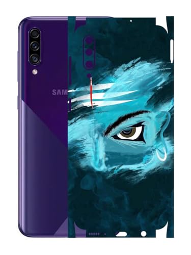 Image of AtOdds - Samsung Galaxy A30s Mobile Back Skin Sticker - Lamination - Rear Screen Guard Protector Film Wrap (Coverage - Back+Camera+Sides) (Design - Mahadev)