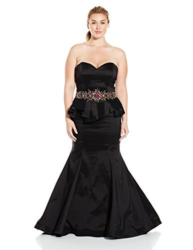 Stretch Taffeta Strapless Bustier Dress 