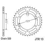 corona motocicleta Código: BG-A51001339 JT Corona jtr13.39 (Coronas Moto)/Rear Sprocket jtr13.39 (Sprockets Moto)