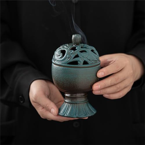 Brûleur d'encens sur pied anti-cendres pour diffusion de santal propre
