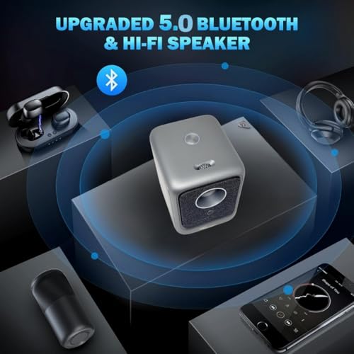 Image of Tonzo X2 Cinema Smart Mini LED Projector | Full HD 720p Support 150 Display | Android System 9.0 with WiFi 2.4G & Bluetooth 5.0 | Home Theater with HDMI, USB (Grey)