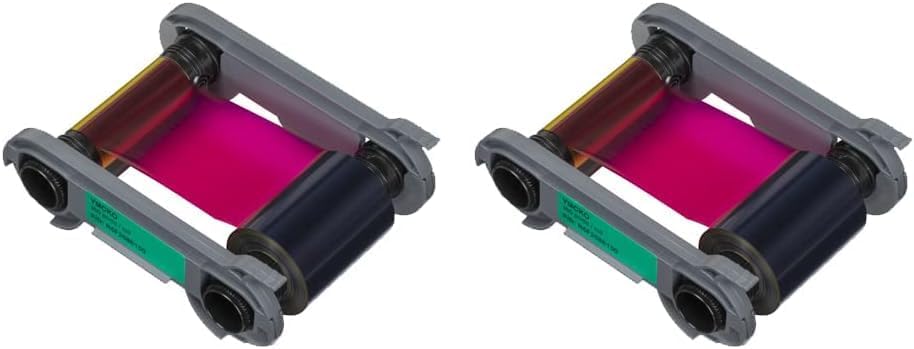 YMCKO - Paquete de 2 cintas de color Evolis Primacy 2 R5F208A100, 300 impresiones