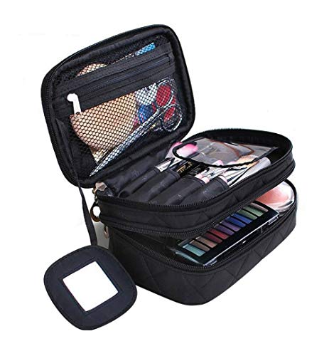 Set 2 Beauty Case Trasparenti In PVC Con Manico - Trousse Da Viaggio Per Trucchi E Toilette - Impermeabili, Dimensioni 23x17x11 Cm E 20x15x9 Cm