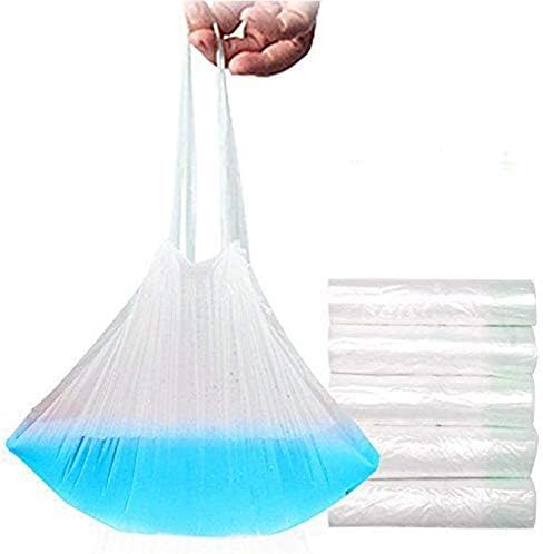 Potty Liners Disposable, 50 Pack Universal Travel Potty Bags with Drawstring Potty Training Toilet Seat Plastic Potty Chair Liners
