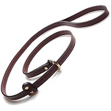 Mendota Pet Leather Slip Leash - Dog Lead - Made in The USA - Chestnut, 5/8 in x 6 ft Standard