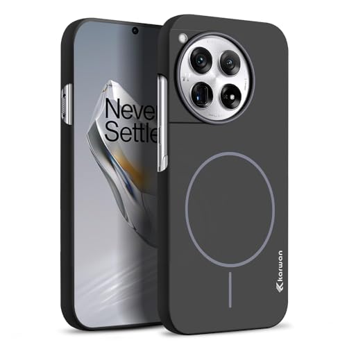 Image of KARWAN? Magnetic Wireless Ultra Slim-Fit Back Case Cover for One Plus+ 12 |Hard PC Case Cover| Ultra-Thin & Light Weight with [Ultra Premium Feel] Case for One Plus+ 12 (6.8 inch) (Black)