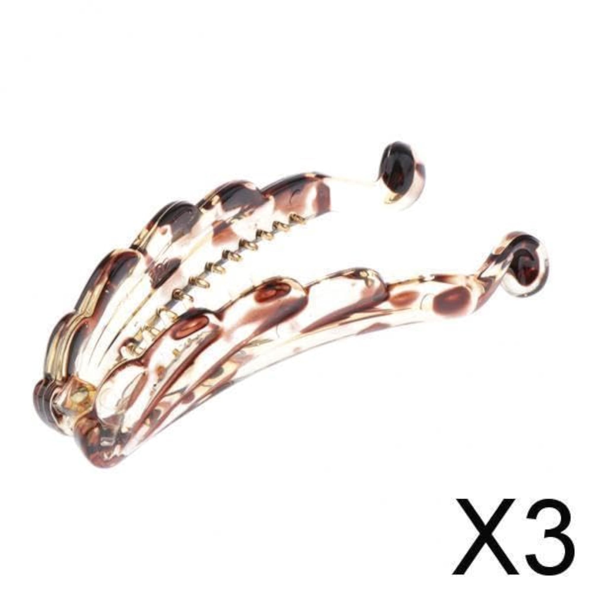3pc Banana Style Hair Clip Set, Hair Accessories