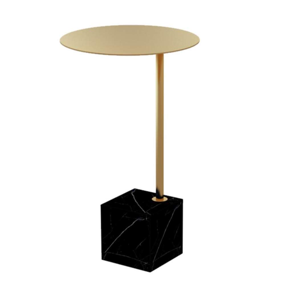 Mini table basse ronde marbre blanc bout de canapé salon et balcon