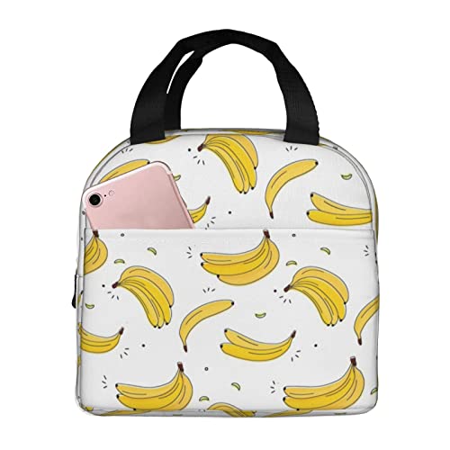 Larklitz Time For Bananas Reusable Insulated Lunch Bag, 8.5in x
