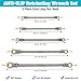 DURATECH Extra Long Anti-Slip Ratcheting Wrench Set, Double Box End Wrench Set, 5-Piece, SAE, 1/4 