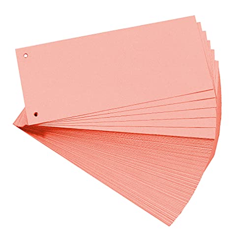 Exacompta 13335B 100er Pack Premium Karton-Trennstreifen. 10,5 x 24 cm rosa. Für eine übersichtliche Anblage Ihrer Dokumente. Trennlaschen Trennblätter Ordner Register