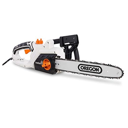 Ivation Electric Chainsaw 16-Inch 15.0 AMP with Auto oiling, Automatic Tension & Chain Break,Corded, Powerful Oregon Chain, Includes Bonus Oil Bottle