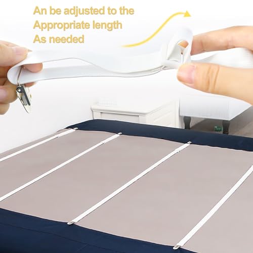 Quelcc Bed Sheet Clips, 4PCS Adjustable Bed Sheet Straps - Image 4