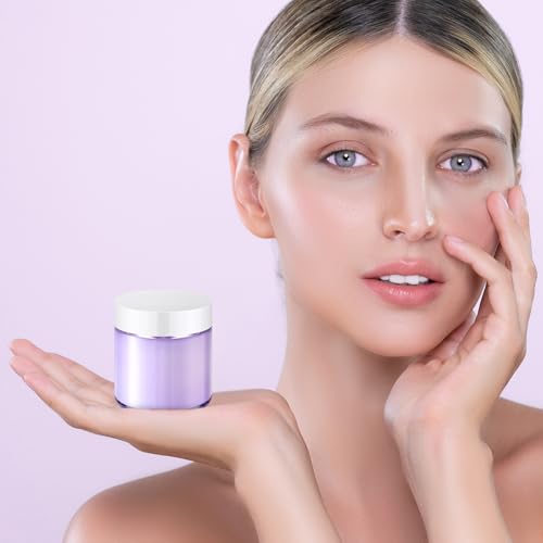 Image of Norme 48 Pcs 4 oz Glass Jars with Lids Cosmetic Jars, Light Purple